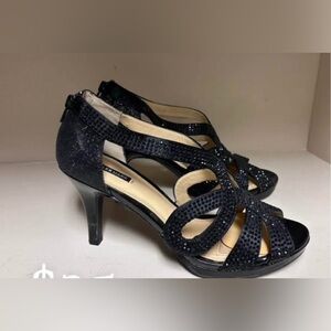 Alex Marie Glitter Black Heels